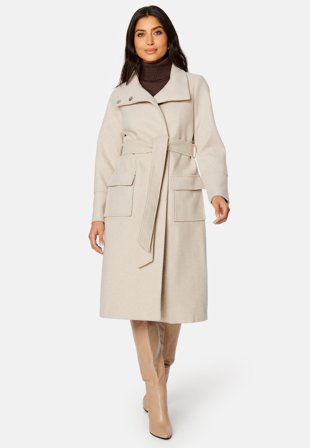 FOREVER NEW Perry Funnel Neck Wrap Coat Klær