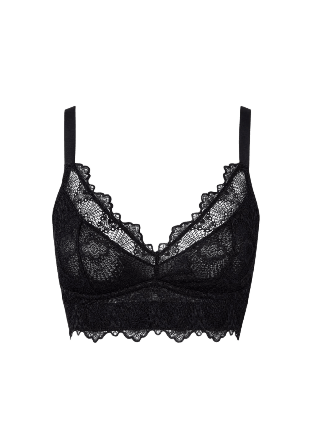 Understatement Lace Support Bra Bh Dam Svart XL
