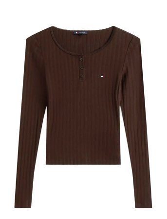 Tommy Jeans | Tjw Slim Sh Irregular Rib Ls | XS