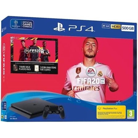 Konsol PS4 Slim 500 GB Black/Jet Black + FIFA 20 PS4-spel
