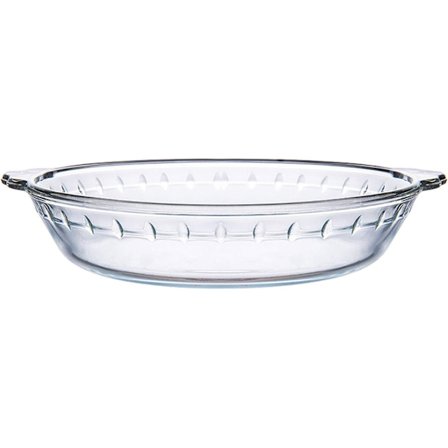 Piirakkavuoat 24 cm, 25 cm lasivuoka flanille, pyöreä lasinen uunivuoka kahvalla, lämmönkestävä lasinen uunivuoka