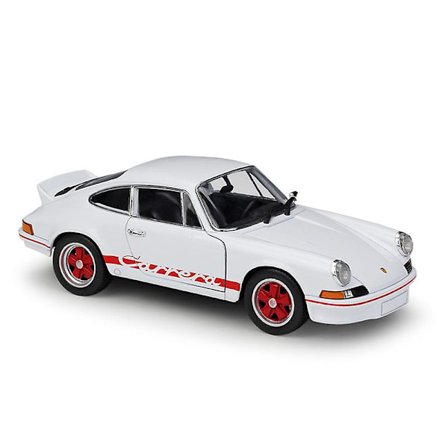 Sportbil Simulering Legering Bilmodell Hantverk, 1973 Porsche 911 Carrera Rs Vit
