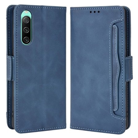 Modernt Sony Xperia 10 IV fodral med plånbok - Blå