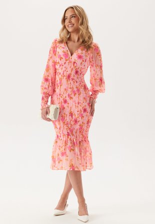 VERO MODA-Vmflora Ls V-neck Calf Dress-M