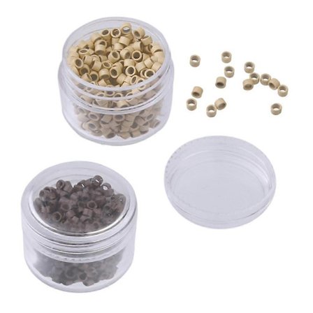 1000 st, silikonfodrade Nano Loops för justering av Nano Hair Extension Tool