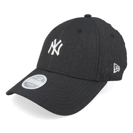 New Era - MLB Svart adjustable Caps - New York Yankees Womens Jacquard 9FORTY Black Adjustable @ Hatstore