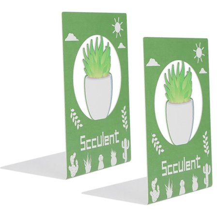 2 stk Metallbokstøtte Sklisikker Stabil Bokstopper Støttende Hyller for Hjemmekontor Sukkulenter YEMAA