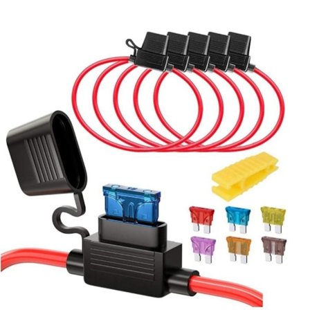 5 Stk Sikringsholder Line Standard Blade Strømstik