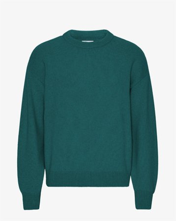 Oversized Merino Wool Crew - Ocean Green