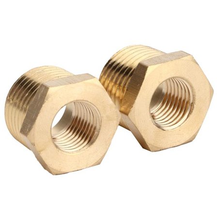 2:a Mässing Hex Reducer Bussning 1/2 NPT Hane till 1/4 NPT Hona Slangadapter Biltillbehör