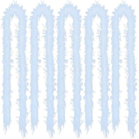 Rashion Hvit Fjærboa til Juletre - Pakke med 5 x 2m - Fluffy KLB