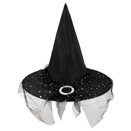 Halloween Heksehat med Tyl 38x32 cm