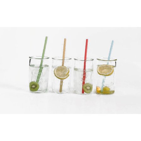 Glas Jars med sugrör 4-pack