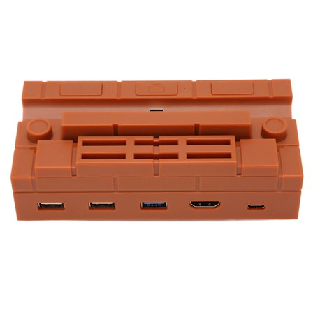 Konsoll TV-dokkingstasjon bærbar 4K HD Multimedia Interface 6 kortspor TV-dokkingkonverter for Switch OLED