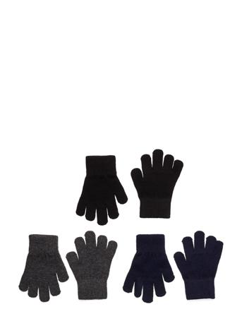 Magic Gloves 3 Pack Accessories Gloves & Mittens Mittens Svart Mikk-line*Betinget Tilbud