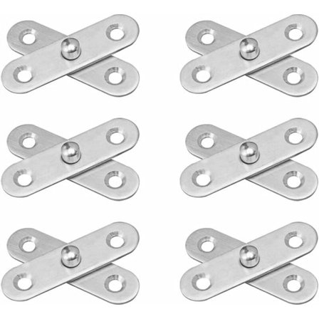 6 stk. 56*15*2mm Små svinghængsler i rustfrit stål, vindueshængsel, svingdørhængsel, monteringsbeslag, til møbler i hjemmet