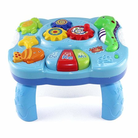 Musiikillinen aktiviteettipöytä vauvan lelu - Naurua ja hauskaa elektroninen opettavainen taaperolelu seikkailupelipöytä 6 kuukautta+ vauvalle (uusia 
