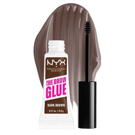 Nyx Professional MakeUp The Brow Glue Dark Brown 5g - Gel e mascara sopracciglia