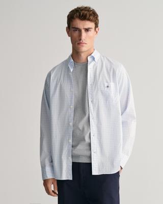 GANT - Smårutete poplinskjorte i regular fit - Herre - 4XL
