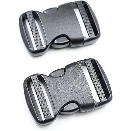 Side Release Spænder, Heavy Duty Plastik Spænde Clips Knapper Rygsæk Bælte Udskiftning Spænde Sort 1 stk