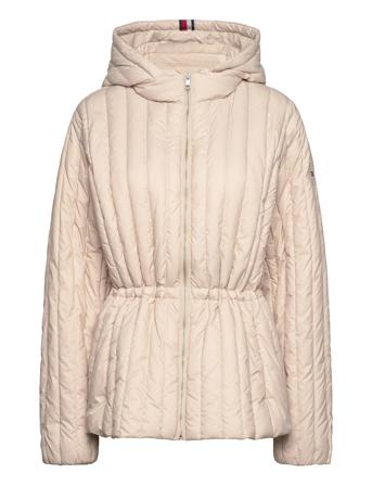Crv Feminine Lw Down Jacket Cream Tommy Hilfiger