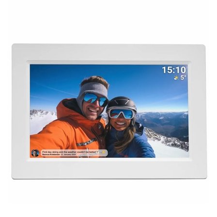 Denver WiFi fotoramme 10,1" med Frameo - hvit