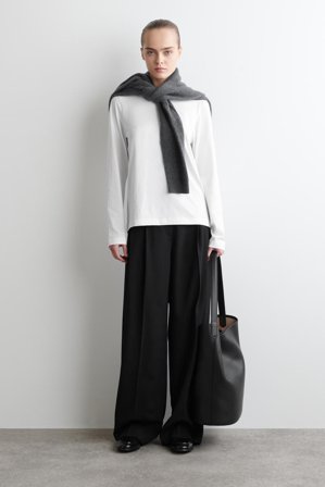 COS Femme T-Shirt 24/7 À Manches Longues in Blanc