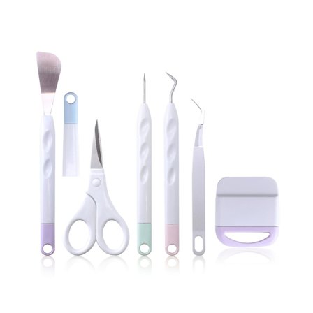 Työkalusarja askarteluun, korttiaskarteluun perus työkalusarja, rikkaruohonpoistotyökalusarja, jossa on koukku, pinsetit, lasta DIY-kohokuviointiin, 