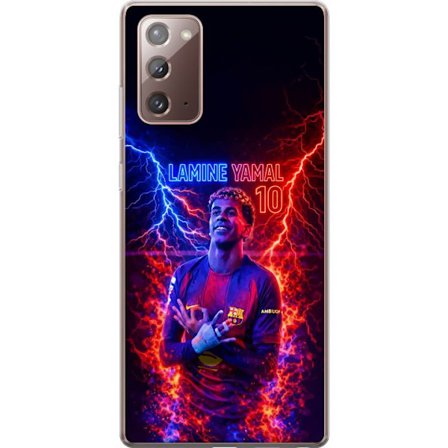 Yhteensopiva Puhelinkuori Samsung Galaxy Note20 Viktor Gyökeresin muotokuva Arsenal-paita päällä, jossa intensiivinen katse ja tumma dramaattinen taus