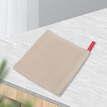 2 Stk Firkantet Plaid Køkkenklud BEIGE 34X34CM