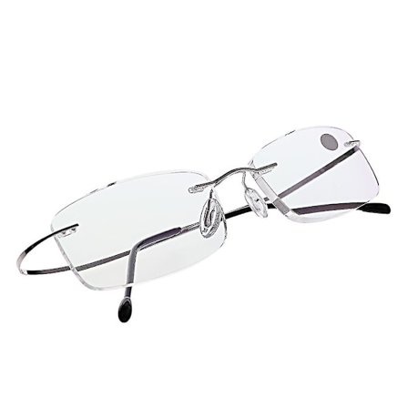 Ultralight For Titanium Rimless Reading Glasses Unisex+1.0~+3.5 Diopter Compact