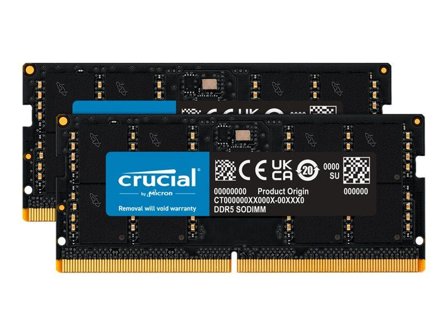 Crucial 32GB DDR5 (2x16GB) 4800MHz SODIMM CL40-39-39, 1.1V