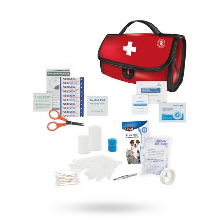 Trixie - Första Hjälpen Premium Kit - Resa med djur- Kyldynor & kylvästar till hundar