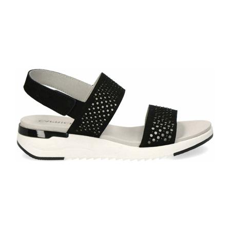 Caprice, Flat Sandals Czarny, Kobieta, Rozmiar: 37 EU