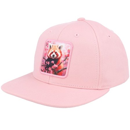 Kiddo Cap - Rose snapback Casquette - Kids Happy Red Panda Pink Snapback @ Hatstore