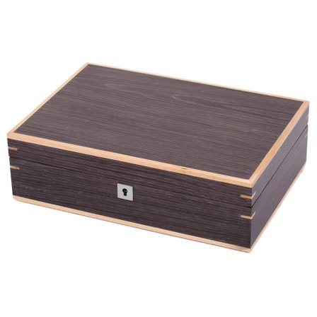 Gray Walnut Wooden Watch Box - 10 Watches for Men - Watch boxes