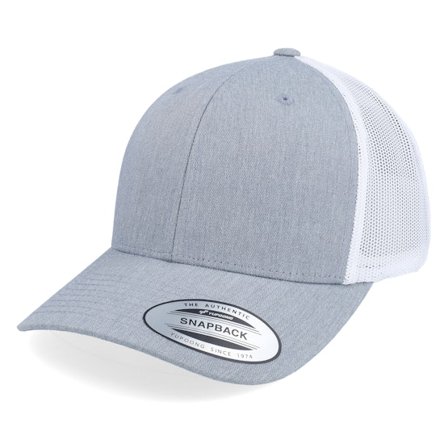 Yupoong - Gris trucker Casquette - Heather Grey/White Trucker @ Hatstore
