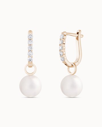 Polly hoopörhängen i 18K roséguld