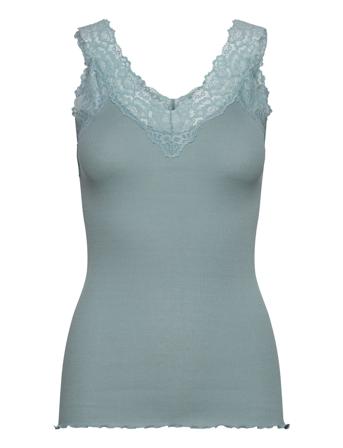 Organic Top W/ Lace Green Rosemunde