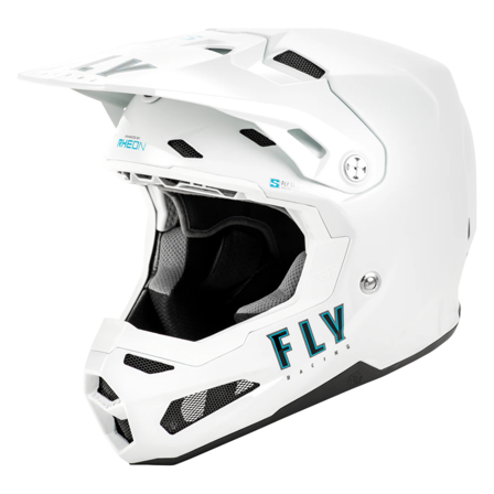 Cască Motocross FLY Racing Formula S Carbon Solid V26 Tineret Alb L