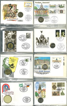 DDR og Tyskland - Samling af møntbreve i 1 ringbind