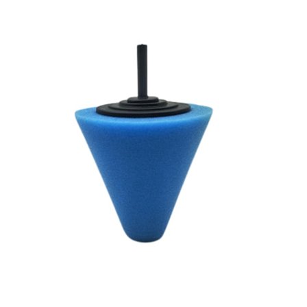 Bilskiver for polering, stålfelg, dørhåndtak, poleringssvamp, 6 mm håndtak, konisk poleringsskive, blå (medium), 2 pakker