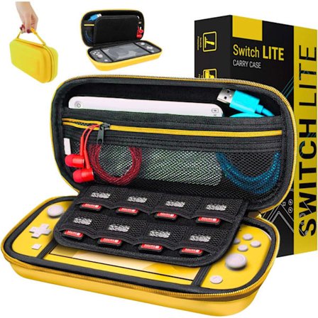 Nintendo Switch Lite Deksel - Beskyttende Deksel med Oppbevaring for Switch Lite Spill og Tilbehør