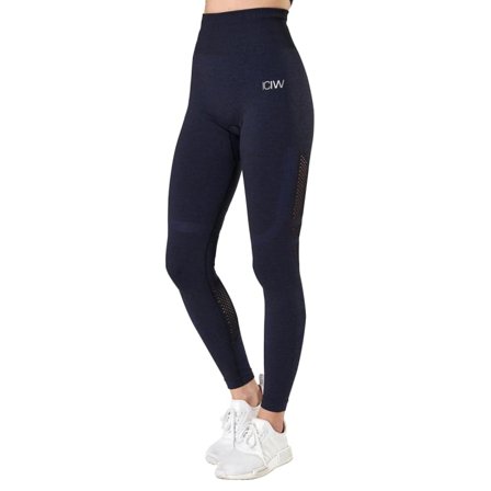 ICANIWILL Queen Mesh Tights Solid Women's Women workout trousers Blue L
