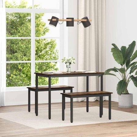 Banc Vidaxl bank Ek Rökt 80 x 35 x 45 cm Ingenjörsträ