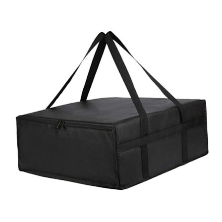 Pizza Carrier Professionel Pizza Isoleret Taske til Picnic Camping Kommerciel 40x40x15CM Sort