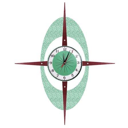 Brons Stor Väggklocka, Stor Vintage Dekoration