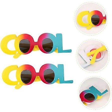 2 stk. festsolbriller Vintage barnesolbriller Kule solbriller Tropiske solbriller for barn i bulk Sommersolbriller Balsolbriller Strandbriller