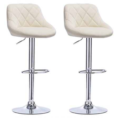 Rootz Premium keinonahkaiset baarijakkarat - Säädettävät pöytätuolit - Kääntyvät baarituolit - Kestävät, mukavat, helppo puhdistaa - 84cm-106cm x 38cm