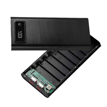 Pikalataukset Varavirtalähteet Runko Muovinen Akkukotelo 8x18650 Paristoille